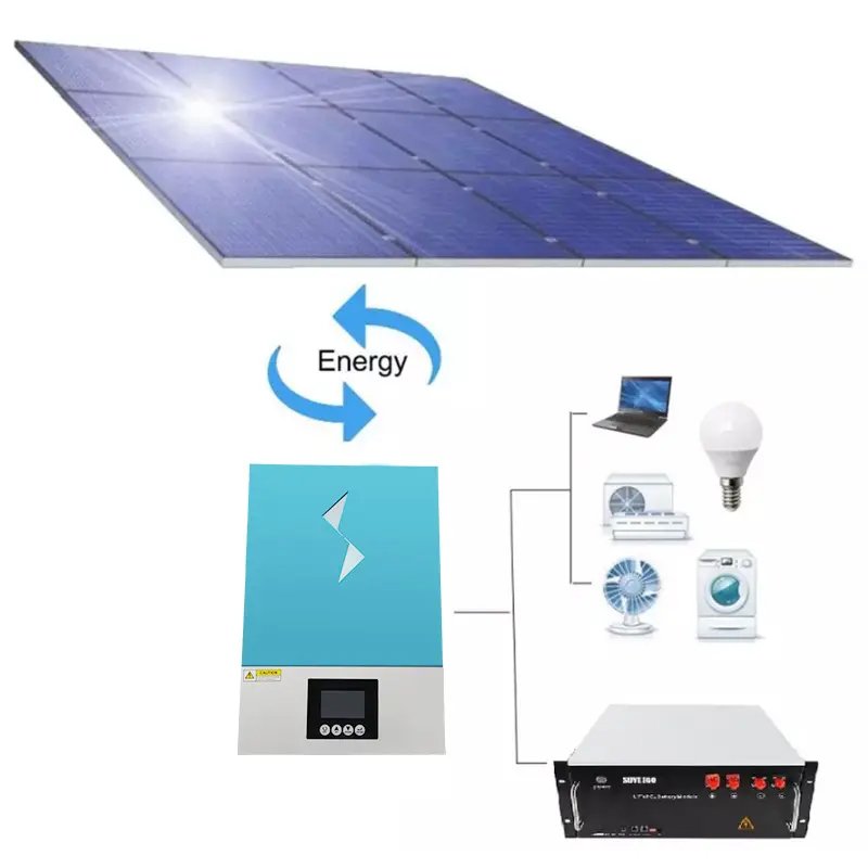 3.6KW 6.2KW 24V 48V Hybrid Grid Solar All In One Inverter Solar Energy Systems Pure Sine Wave Inverters Mppt Solar Inverter