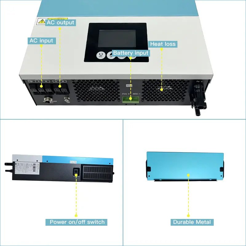 3.6KW 6.2KW 24V 48V Hybrid Grid Solar All In One Inverter Solar Energy Systems Pure Sine Wave Inverters Mppt Solar Inverter