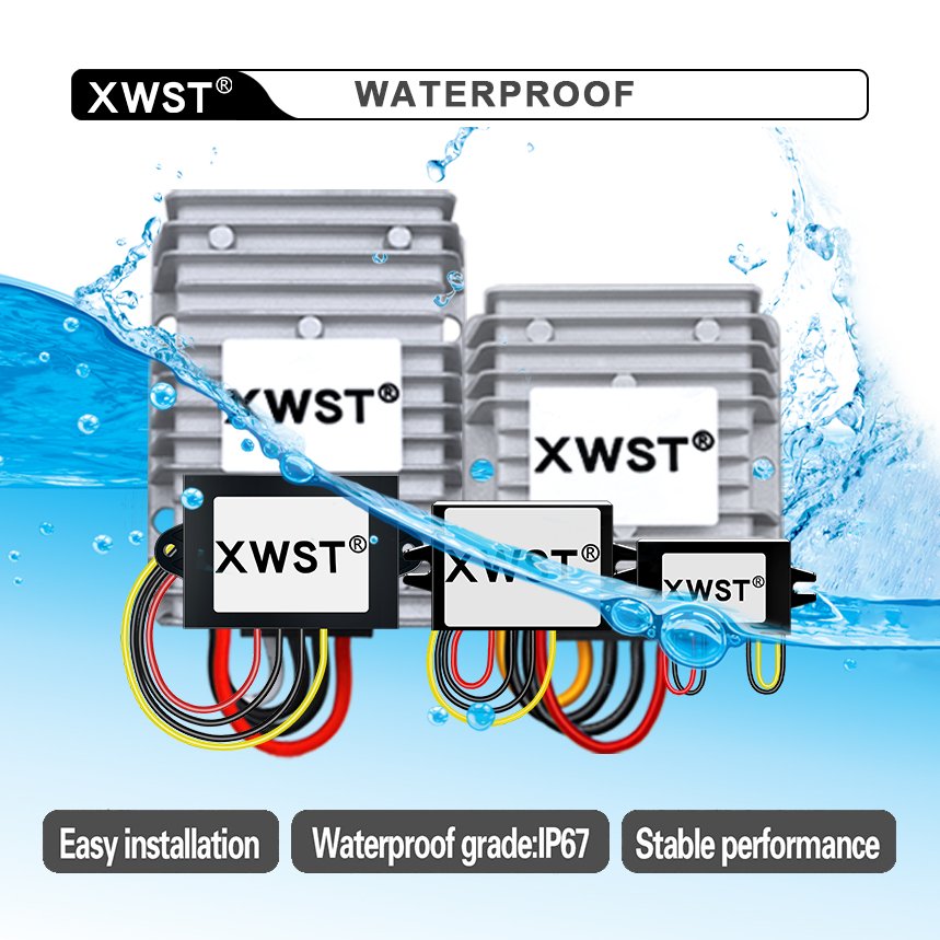 XWST Waterproof IP67 Power Supply Inverter 20-60V to 5V Voltage Regulator 36V48V to 5V Dc-dc Step Down Converter for Car Solar