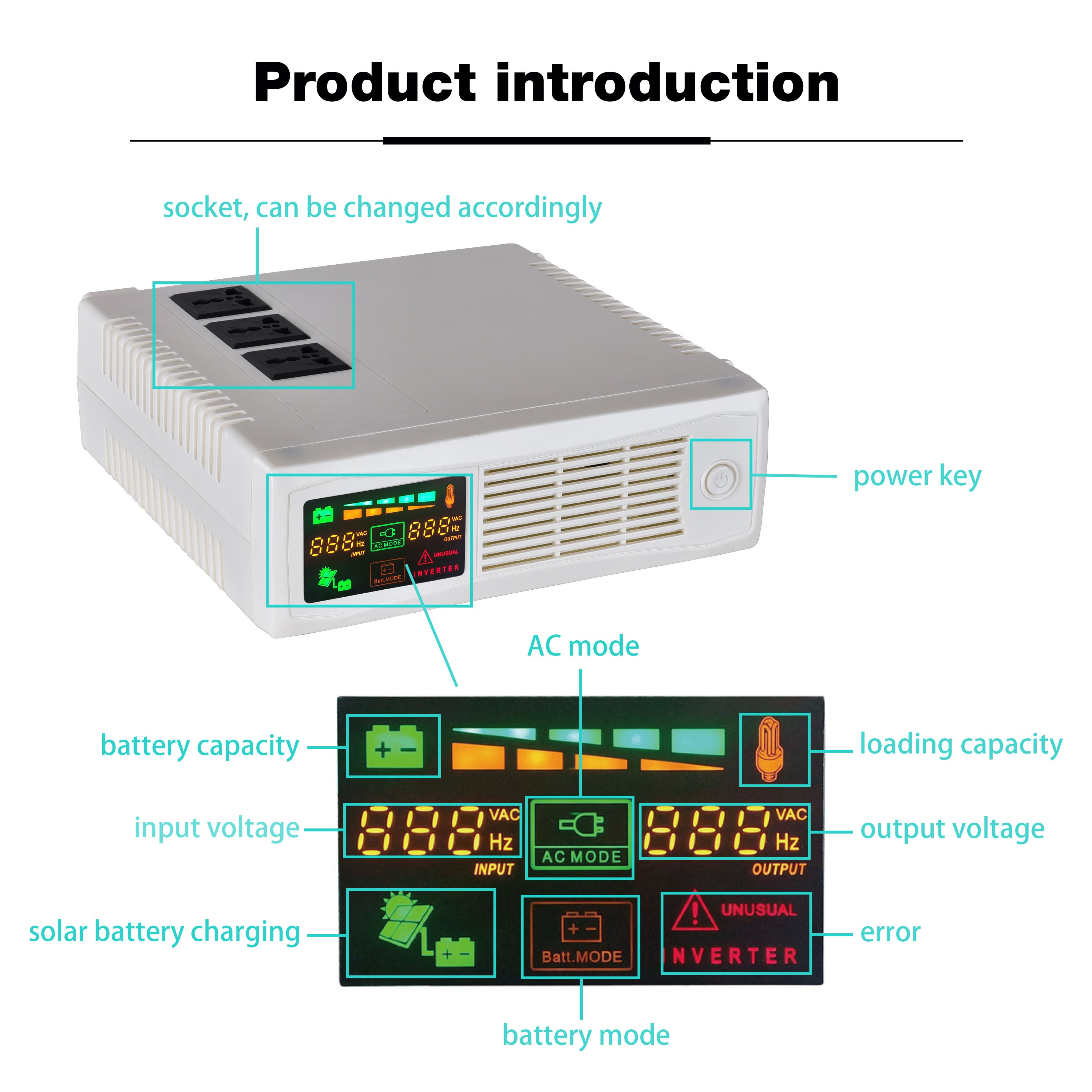 Fenice Power 1.2KVA Reliable high frequency solar inverter price
