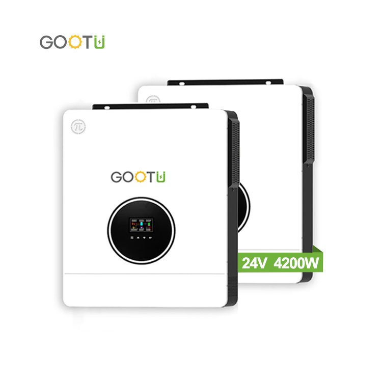 GOOTU 4.2KW Dual Output Power Inverter 120A MPPT Solar Charge Controller 24V 4KW Hybrid Solar Inverter In Stock
