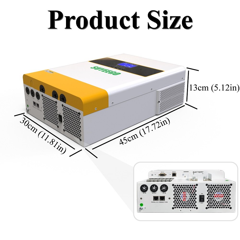 SUYEEGO 48V 6.2KW Parallel 12units three phase Built-in MPPT 120A Parallel Hybrid Solar Inverter