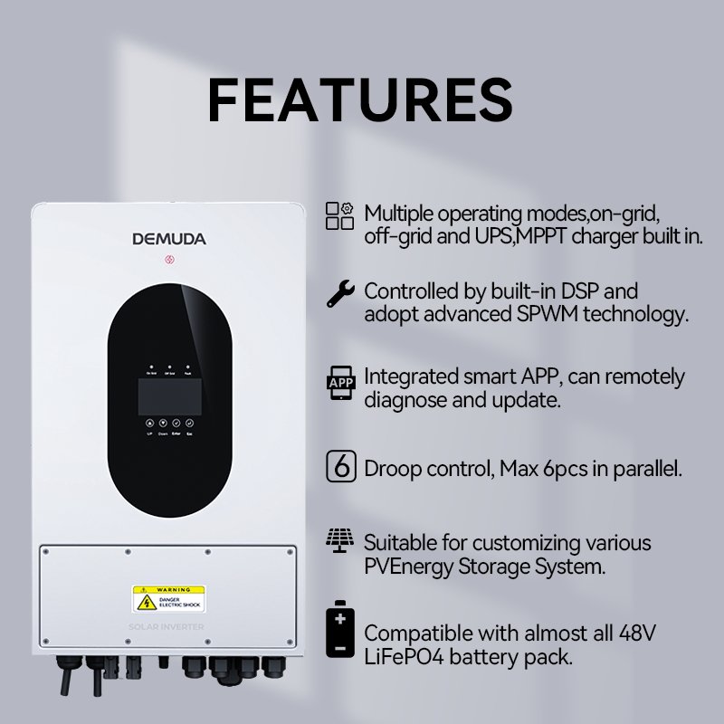 3.6KW 5kva Solar Inverter 48v Solar Hybrid Inverter Pure Sine Wave Off Grid Inverter For Solar System