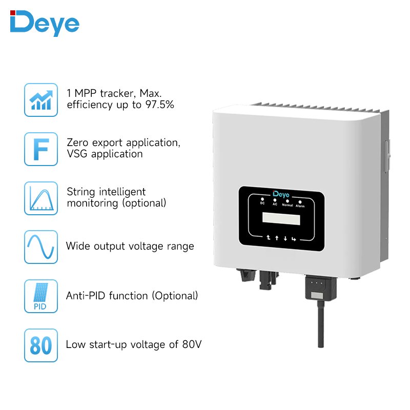 Deye Single Phase Inverter 1KW 1.5KW 2KW 2.5KW 3KW On Grid Solar Inverter