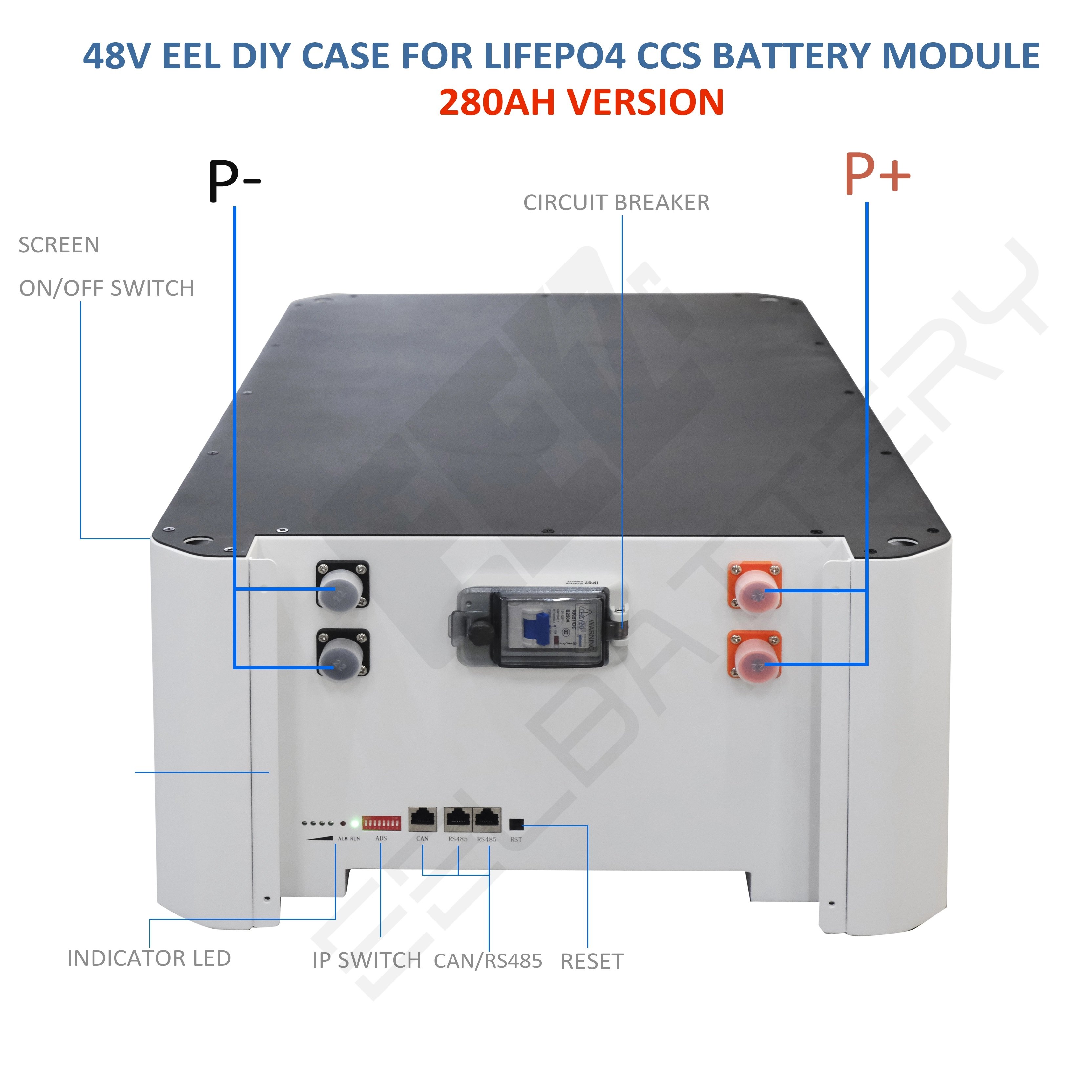 EEL Eu Stock 15KW 16KW 280Ah LiFePO4 CCS DIY Battery Pack Home Power Solar Energy Storage System Lifepo4 battery Stackable Box
