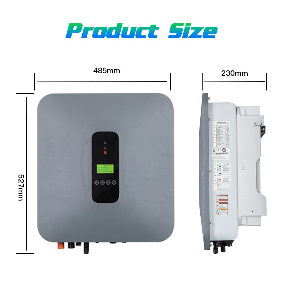 6KW ip65 hybrid solar inverter 48V MPPT single phase Hybrid Inverter for smart hybrid offgrid solar power inverter mppt for home
