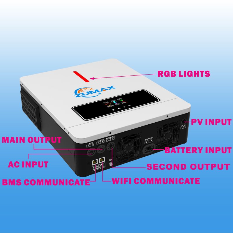 ZUMAX Cheap Price 5kw 6KW 8kw 10kw 24V 48V power off grid solar inverter all in one solar inverter