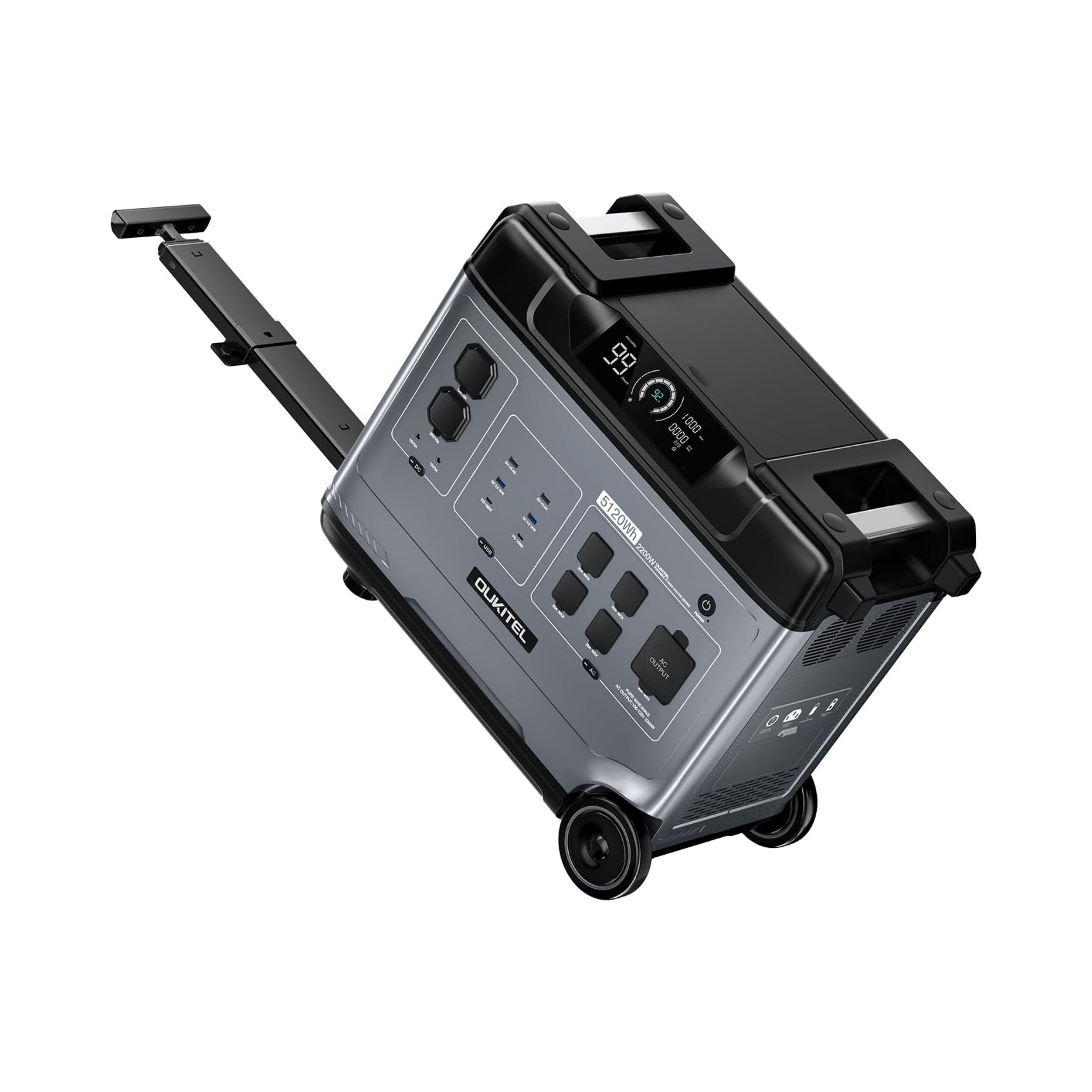 Abearl P5000 Portable Power Station 2200w Powerstation 5120Wh Solar Generator For Camping Rv Outdoors
