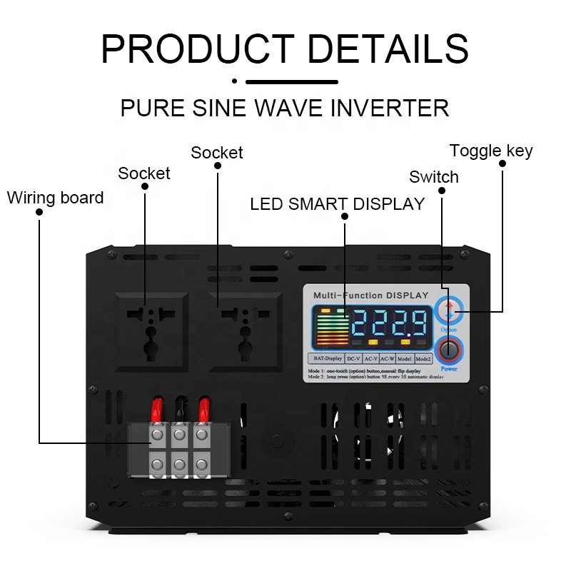 FCHAO Inverter Solar Power System invertor Invert Inversor 4000W Power Inverter With Multi Protections CE RoHS Certification