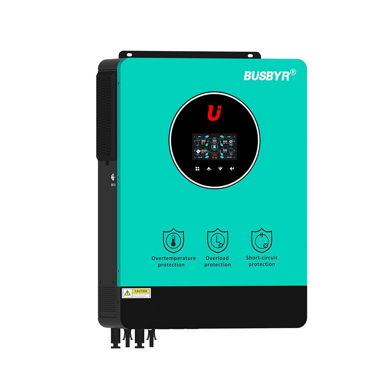 Busbyr 6.2KW Hybrid Solar Inverter 230VAC On/Off Grid 6200W with Built-In MPPT Pure Sine Wave for Solar System