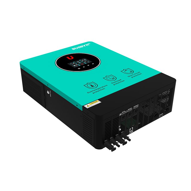Busbyr 6.2KW Hybrid Solar Inverter 230VAC On/Off Grid 6200W with Built-In MPPT Pure Sine Wave for Solar System