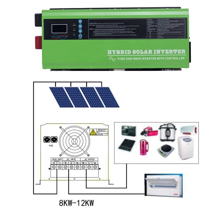 Low Frequency off-Grid Solar Inverter Hybrid 5kw Pure Sine Wave MPPT Inverter Built in 100A Solar Charger