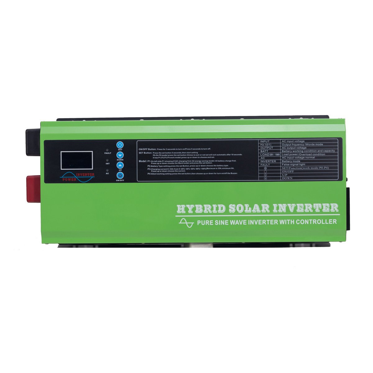Low Frequency off-Grid Solar Inverter Hybrid 5kw Pure Sine Wave MPPT Inverter Built in 100A Solar Charger