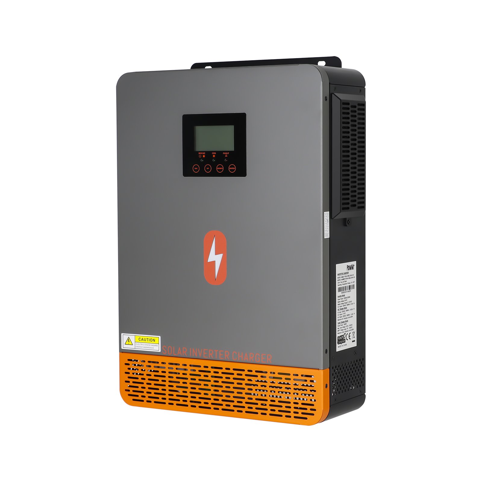 PowMr New 2KW 12V 3.2KW 24V Solar Inverter Charger AC Charging Current 80A Output Voltage 230V Solar Inverter