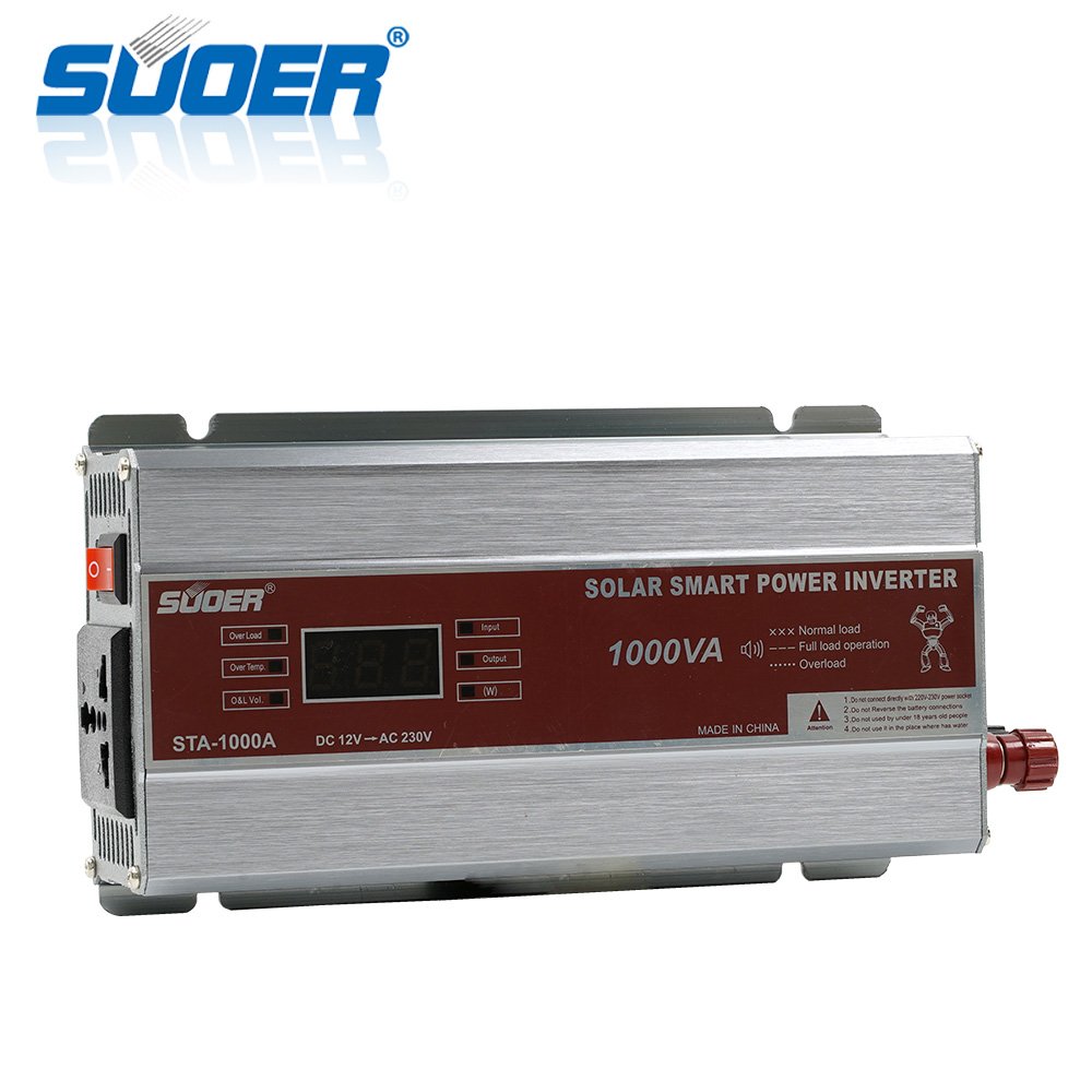 Suoer 12v 220v 1000w modified sine wave inverter off grid inverter Correction Wave Of Solar Inverter 1kw