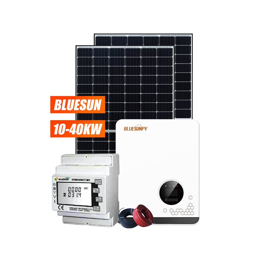 Bluesun 20KW Solar Power System 30KW 40KW 50KW 60KW 80KW 100KW Solar Energy Systems10KW 20KW Solar Panels System For Home