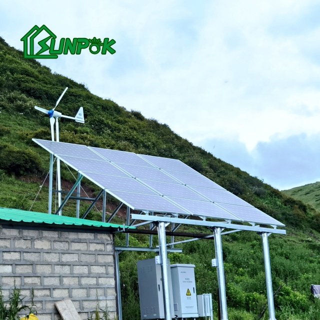 Sunpok Home Solar Systems Complete 5kw 10kw 15kw kit de bateria solar kit de solares e as baterias China factory direct sales