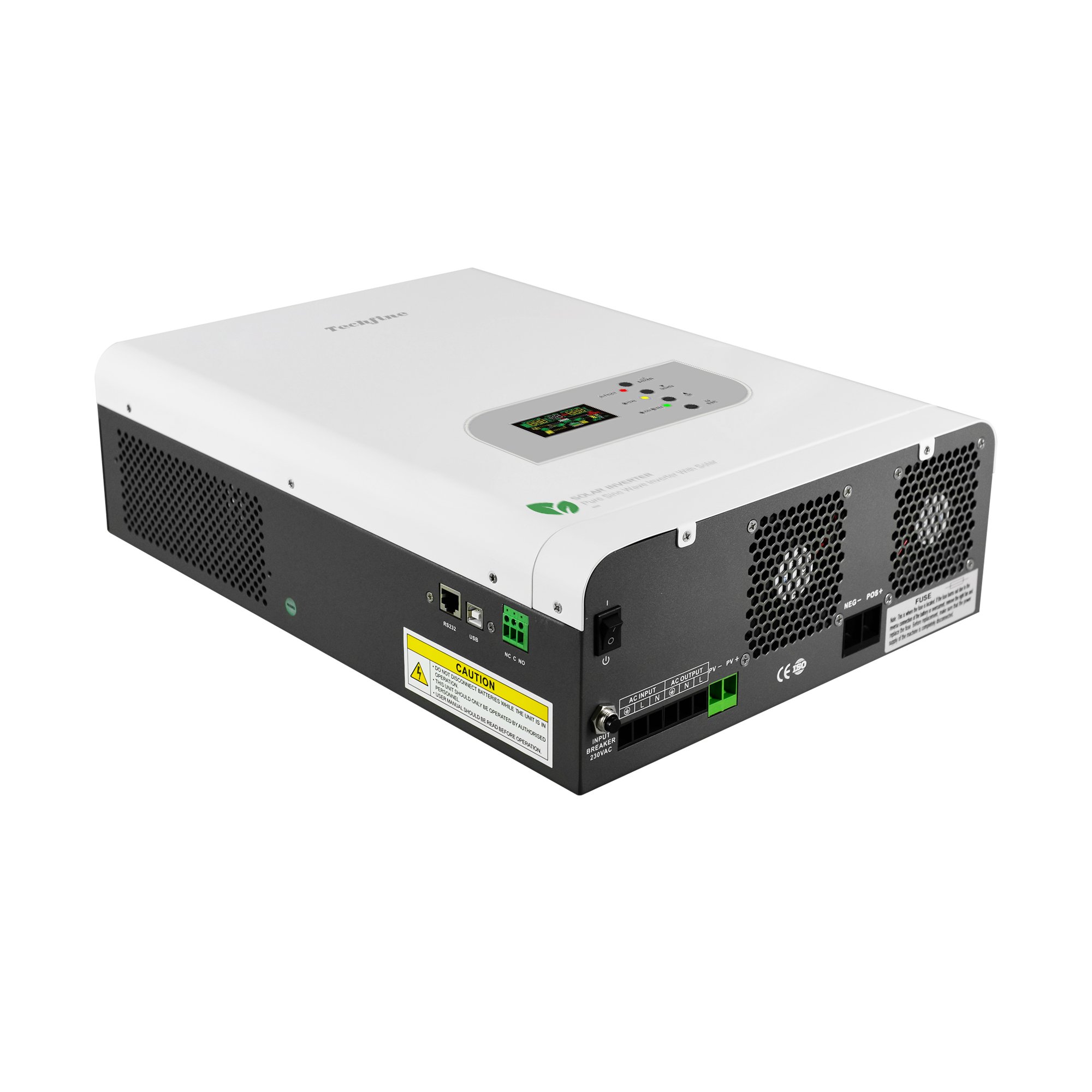 techfine 3kw 3000w 12V 24v 48v power solar off grid inverter with battery for home with mppt solar charger controller