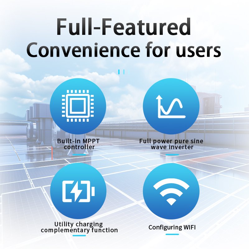 SHANPU 3.5KW 4KW 6KW 10KW supports parallel hybrid grid connection 120V output phase separated 48V AC MPPT solar inverter