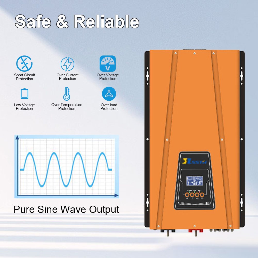 Italy Dry contact 6 Kw Solar Toroidal Inverter 24V 48V To 110V 220V Voltage Transformer Off Grid Pure Sine Wave Solar Inverter