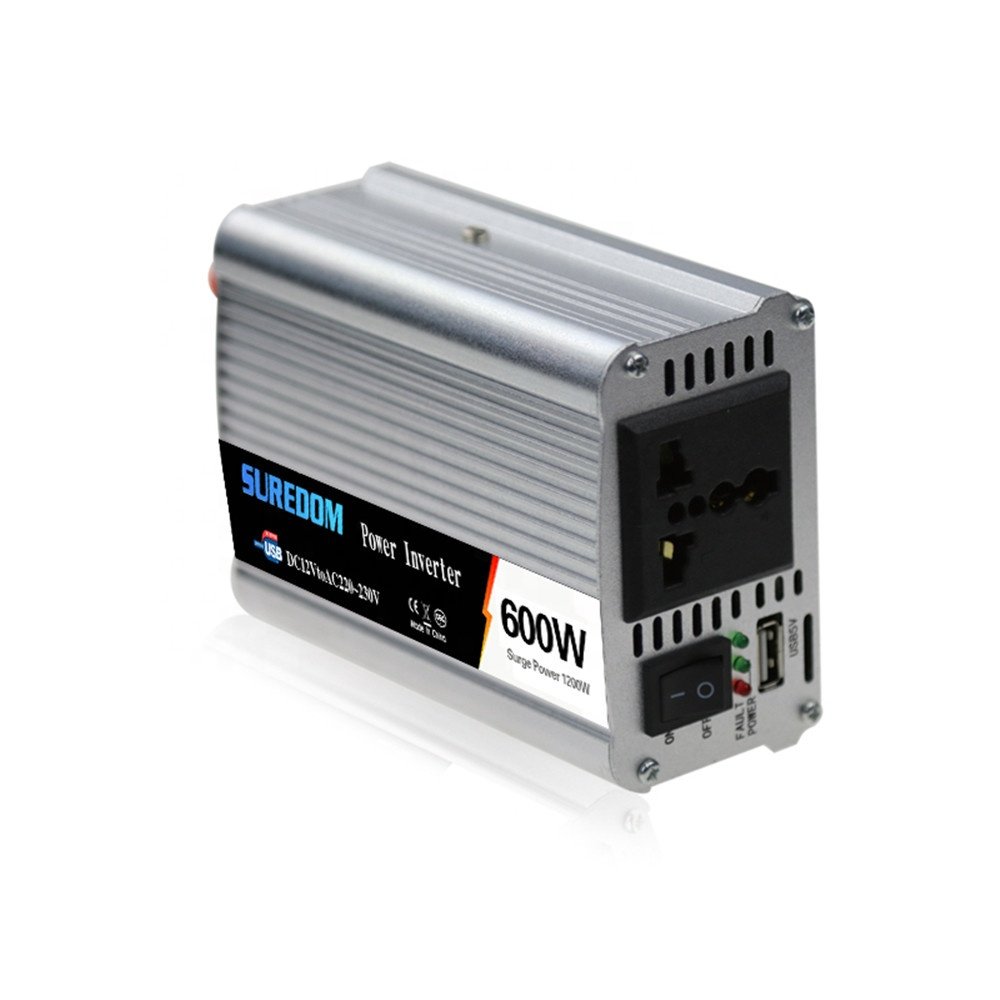 Mini Portable Car solar Inverter 500W 600W 800W ac12v 24v To dc 110v 220v With UBS Port