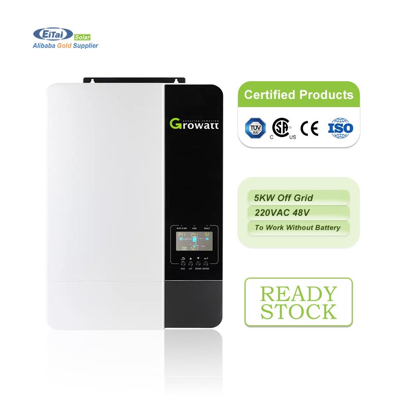 Factory Wholesale Eitai 5Kw Solar Power Energy 48V Growatt Off Grid Solar Inverter 5000Es For Home