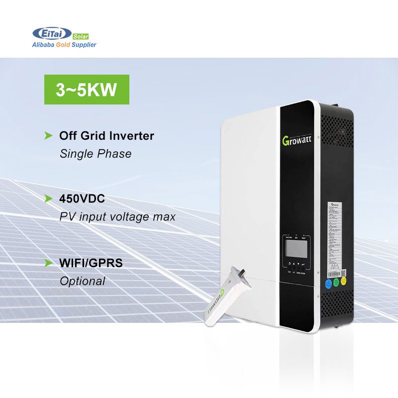 Factory Wholesale Eitai 5Kw Solar Power Energy 48V Growatt Off Grid Solar Inverter 5000Es For Home