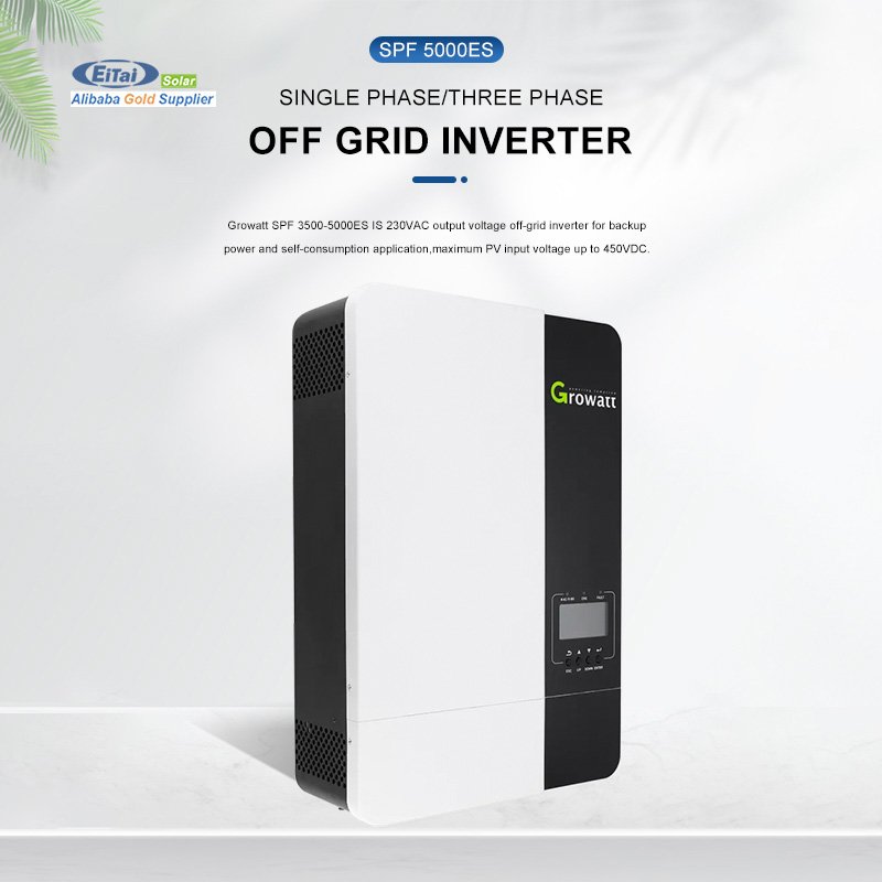 Factory Wholesale Eitai 5Kw Solar Power Energy 48V Growatt Off Grid Solar Inverter 5000Es For Home