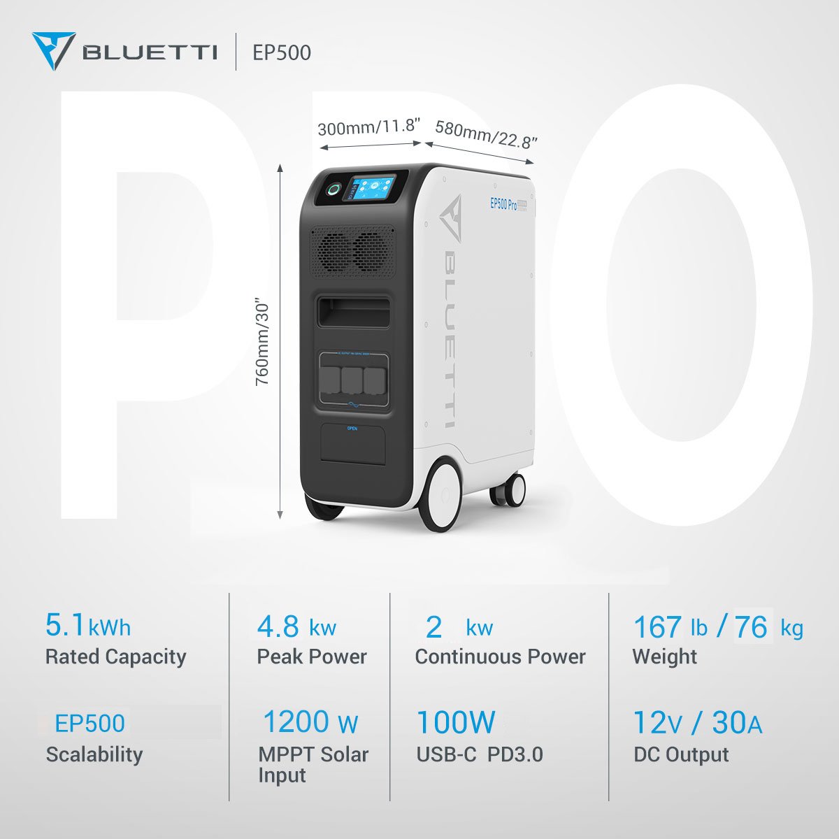 Bluetti Multifunction Hybrid Solar Home System Panel System Solar Inverter Solar Battery Portable Power Station
