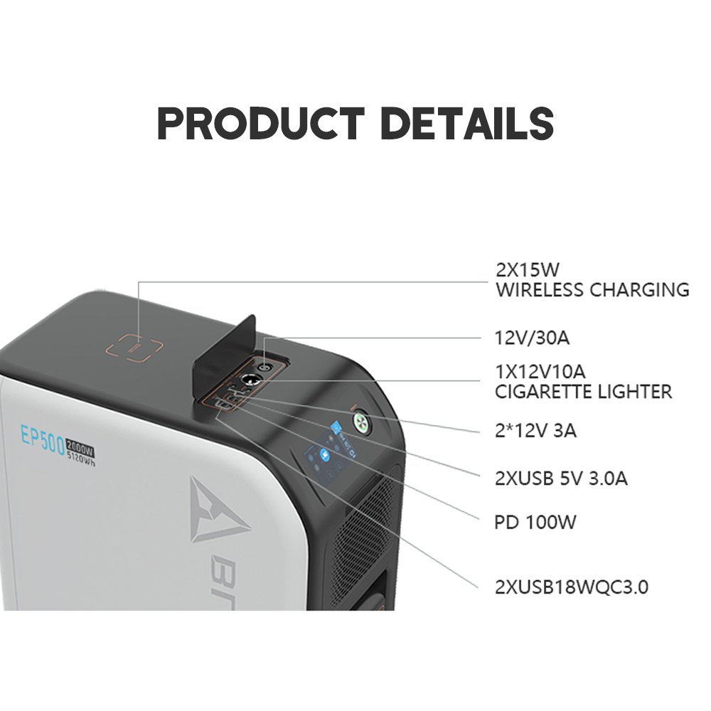 Bluetti Multifunction Hybrid Solar Home System Panel System Solar Inverter Solar Battery Portable Power Station