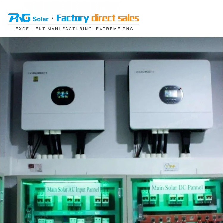 Solar Inverter 6KW 30VAC On/Off Grid with Built-In MPPT Pure Sine Wave for Solar System