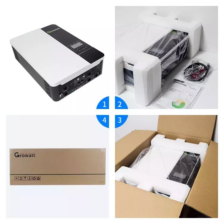 Hot Sale Growatt off grid 5kw 5000w 5000watt dc to ac home 220V mppt solar cell inverter power inverter in stock