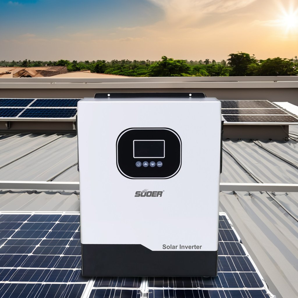 SUOER 230V 24V 4200 watt hybrid-solar-inverter hybrid off grid solar power inverter with MPPT
