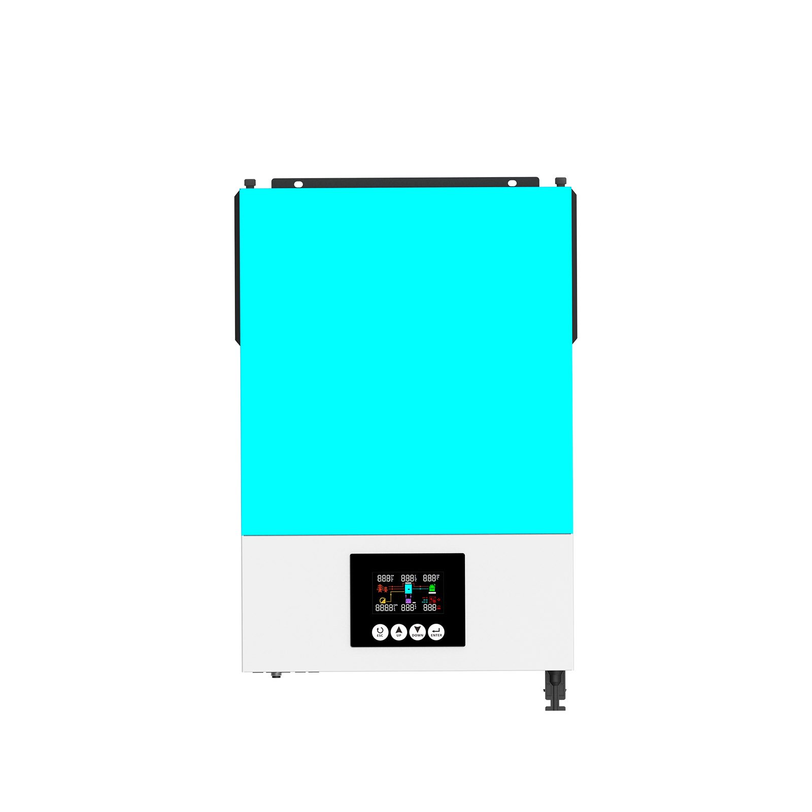 hybrid solar inverter 6.2kw pure sine wave hight pv input voltage range(90~450VDC) max 140A