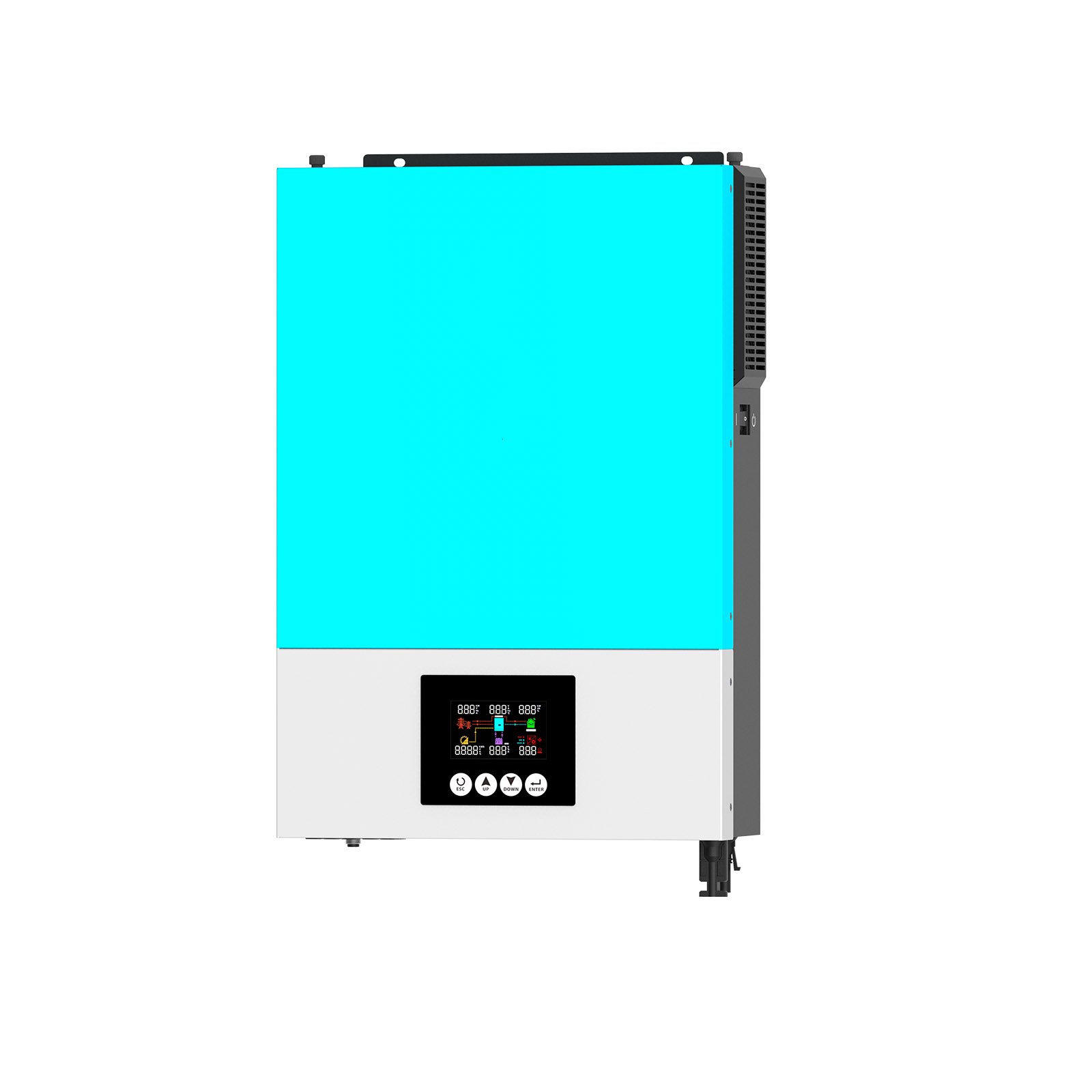 hybrid solar inverter 6.2kw pure sine wave hight pv input voltage range(90~450VDC) max 140A