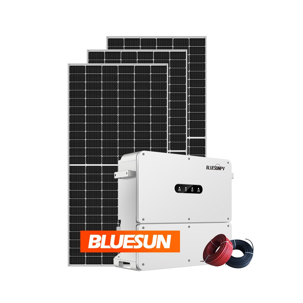 Bluesun home systems 50KW Solar Grid Tie 10kw 20KW 30KW inverter PV solar panel power System 15KW Off Grid with MPPT Controller