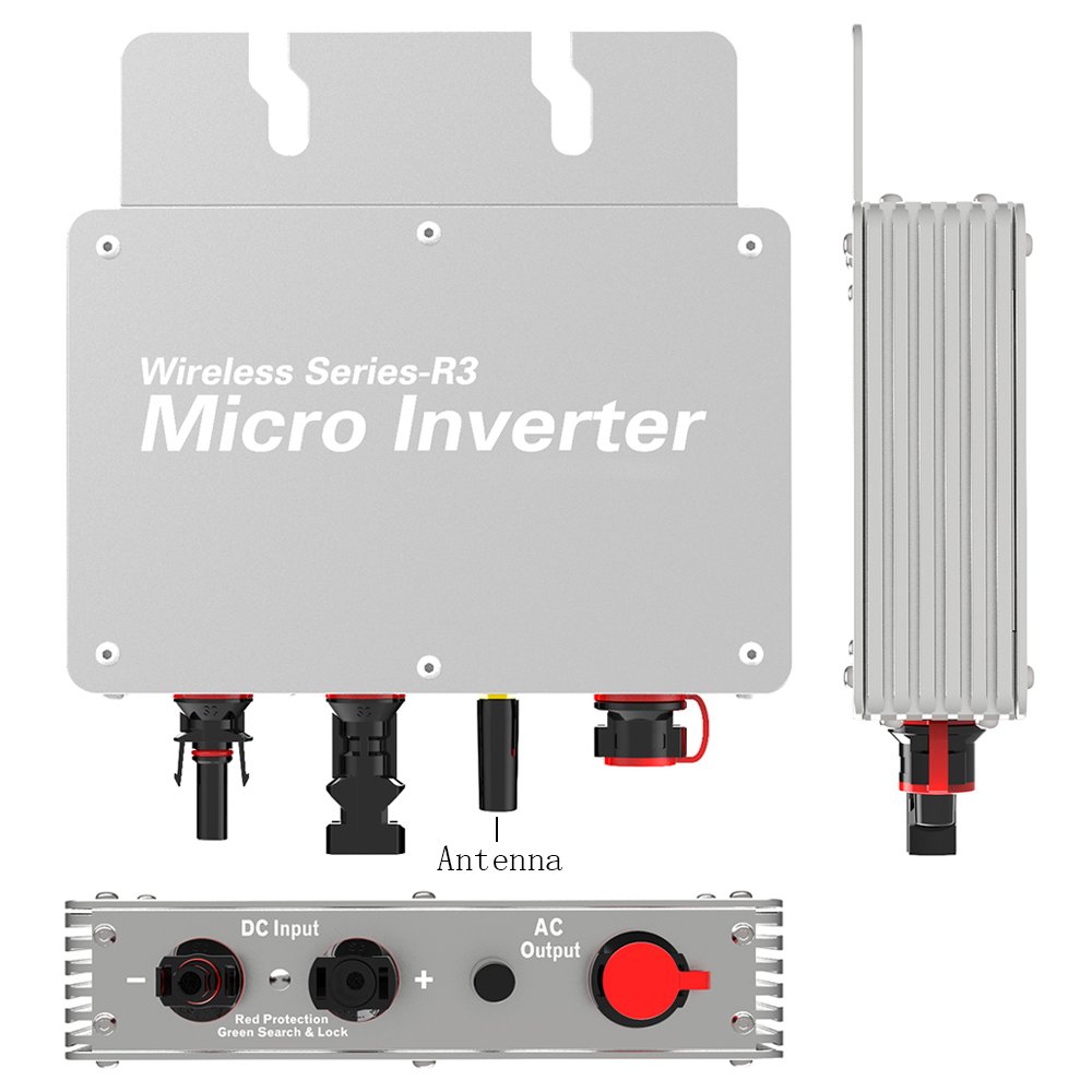 IP65 Waterproof WVC 350W Micro inverter DC22V60V TO AC110V230V Auto 50HZ60HZ Monitor solar micro inverter with WIFI