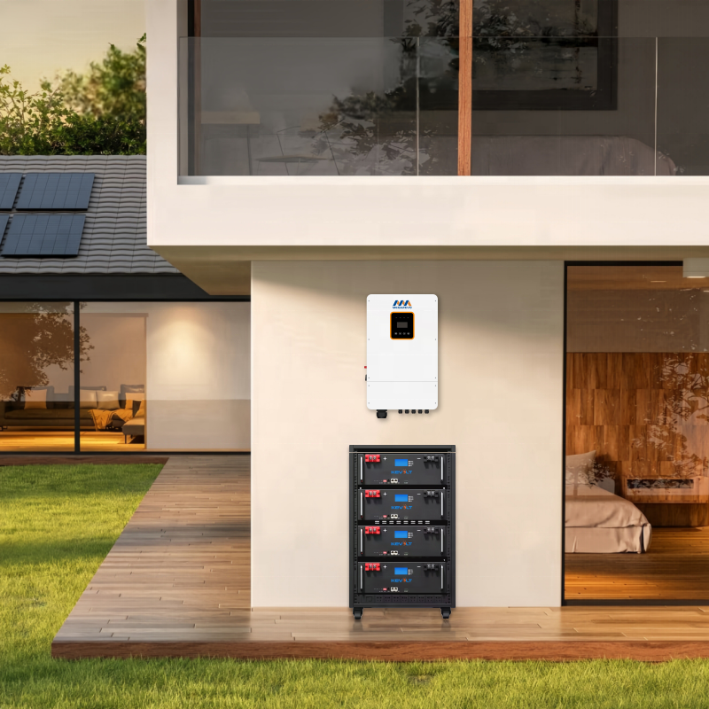 MEGAREVO Hybrid Solar Inverter 5KW 6KW 8KW 10KW Pure Sine Wave Frequency Split Phase Power Inverter For Solar System