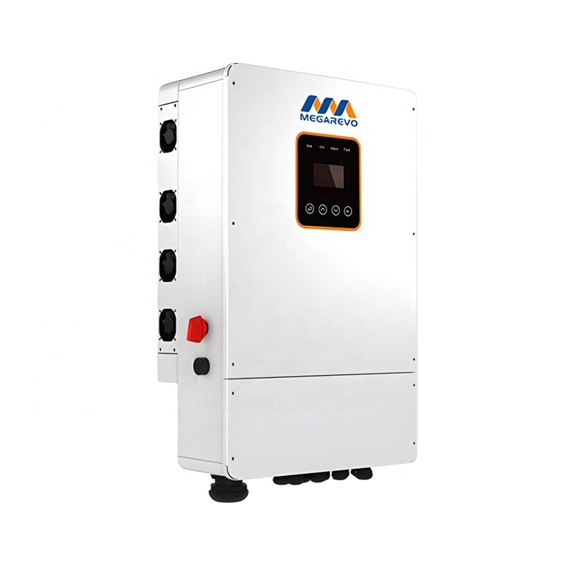 MEGAREVO Hybrid Solar Inverter 5KW 6KW 8KW 10KW Pure Sine Wave Frequency Split Phase Power Inverter For Solar System