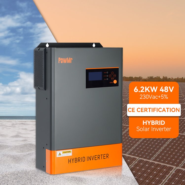 PowMr 6.2KW 48Vdc MPPT Solar Inverter Charger 220V/230Vac Support Parallel Pure Sine Wave Solar Inverter