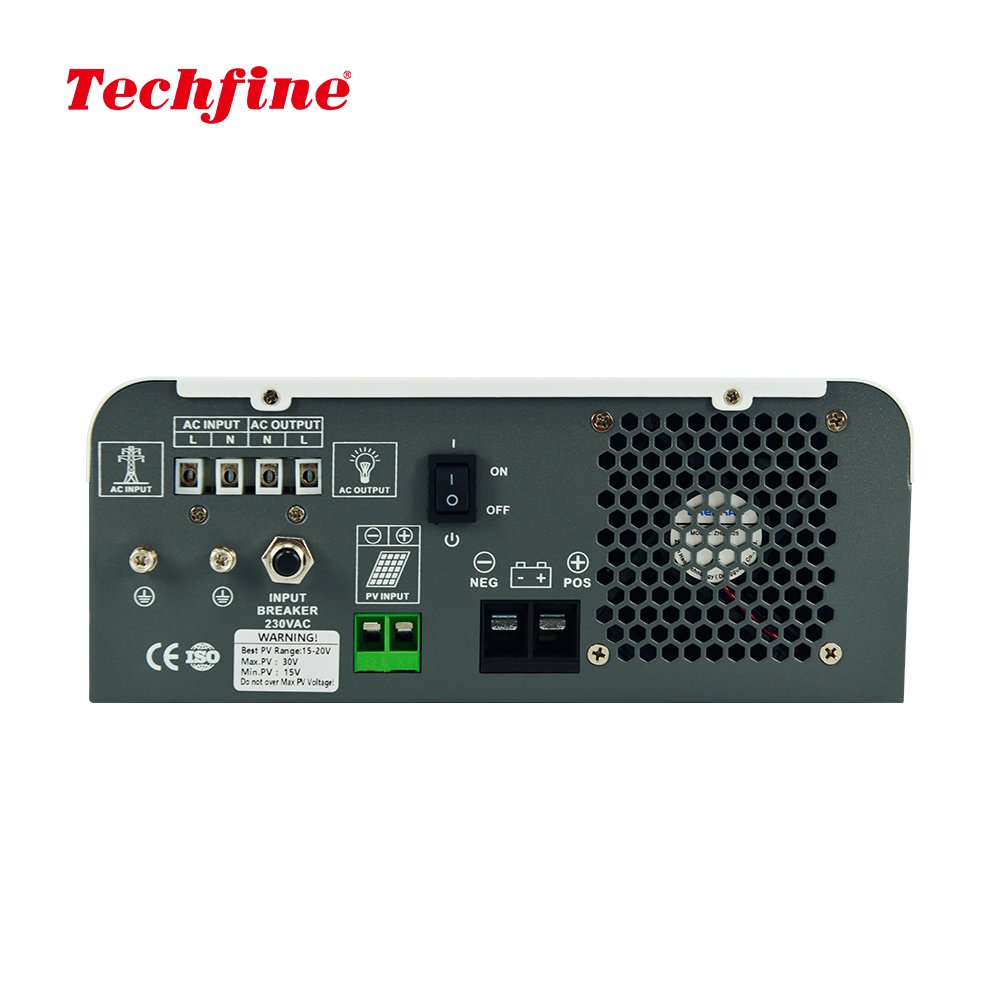 Techfine Make 12V 1300VA 1kw 220V Low Frequency Solar Inverter With in build Controller 60A High Charging Efficiency OEM