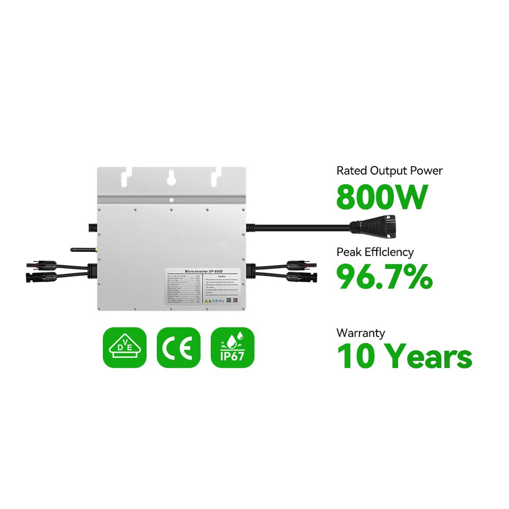 SPD Model High quality Plug & Play Micro Inverter Grid Tie WiFi Power 800W Mini Smart Micro Solar Inverter