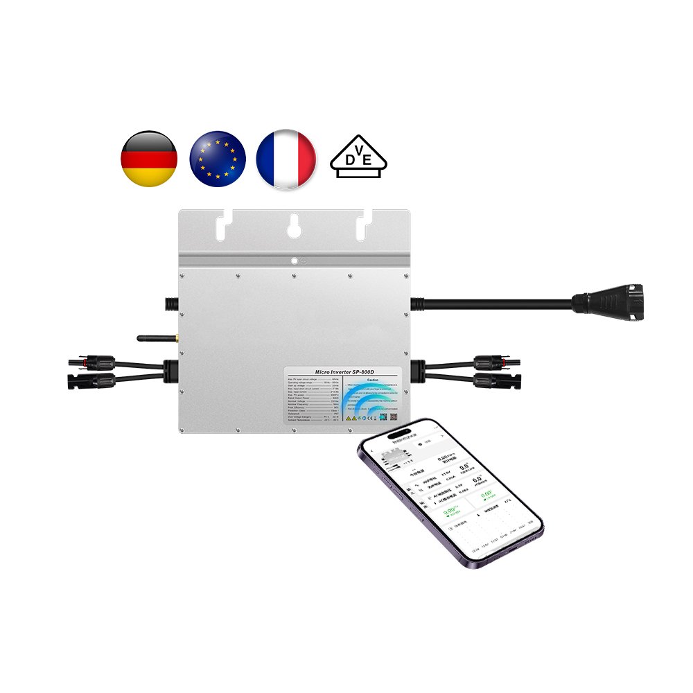 SPD Model High quality Plug & Play Micro Inverter Grid Tie WiFi Power 800W Mini Smart Micro Solar Inverter