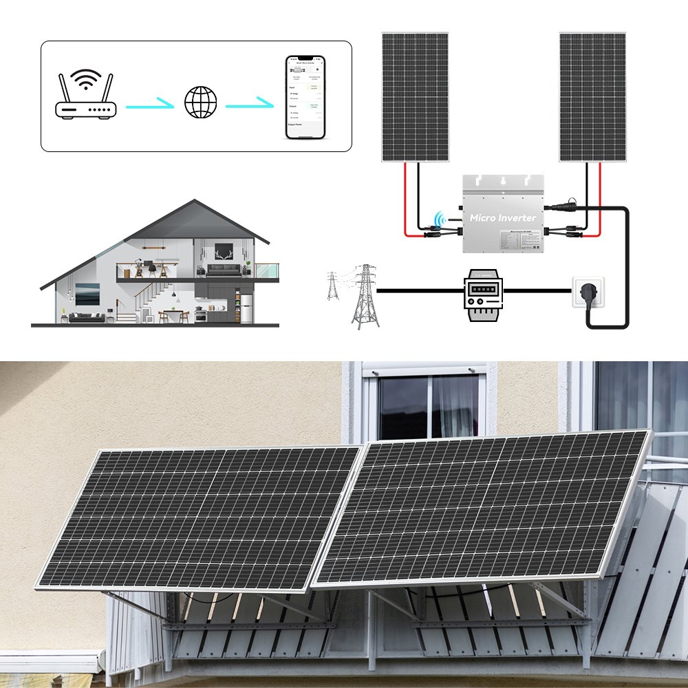 SPD Model High quality Plug & Play Micro Inverter Grid Tie WiFi Power 800W Mini Smart Micro Solar Inverter