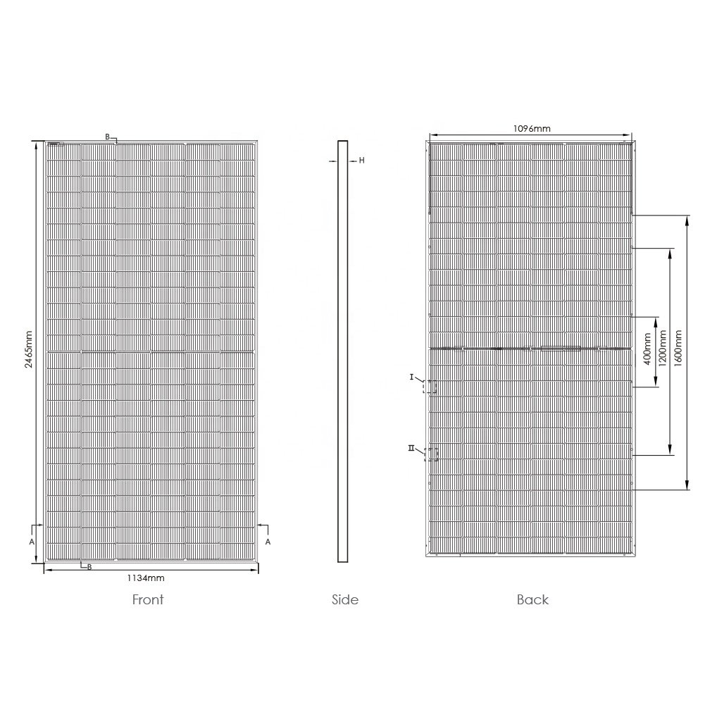 Jinko Tiger Neo N-Type Bifacaial Module Dual Glass Mono High Efficiency pv solar power panel for home system
