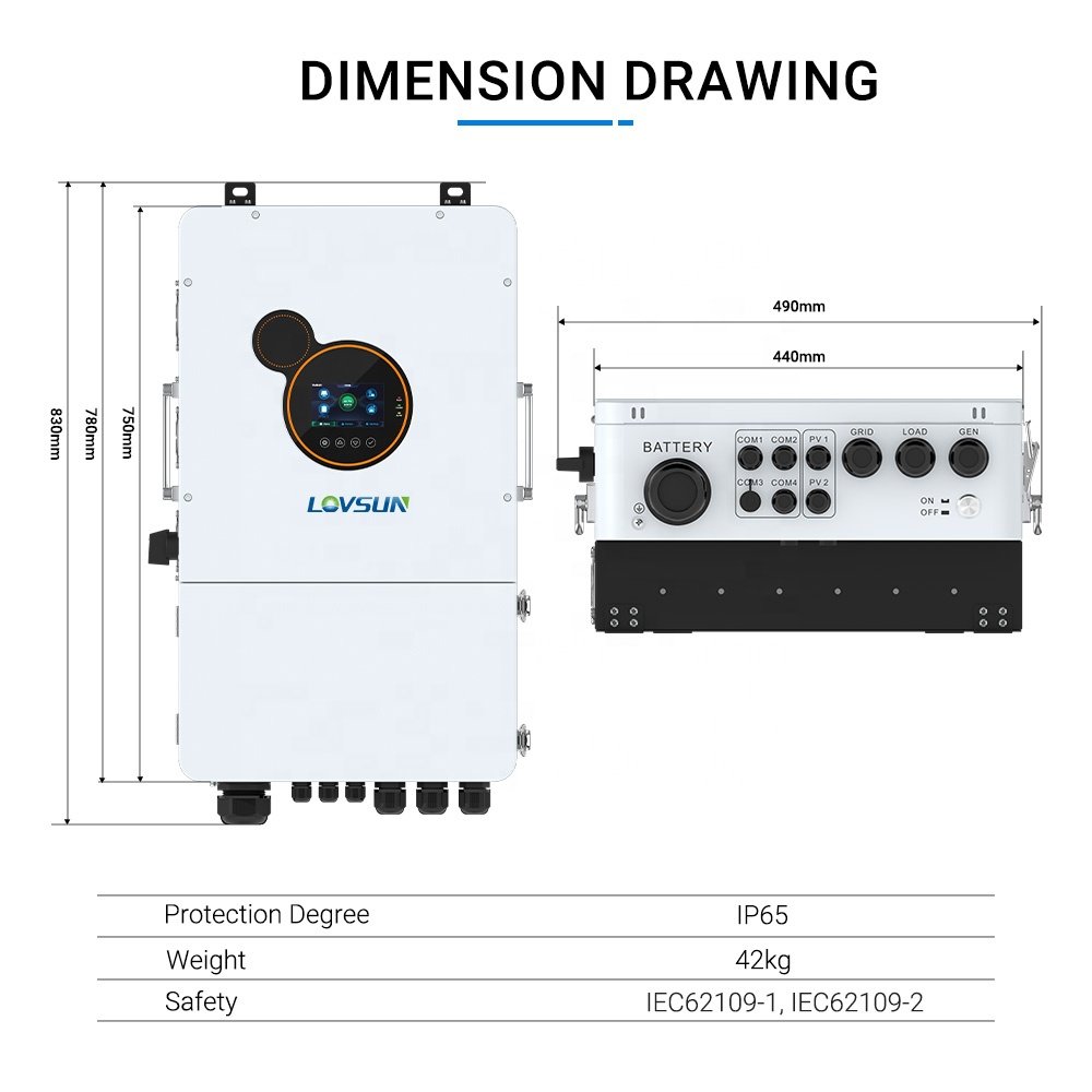 120V/240V Split Phase Hybrid Inverter 8KW 10Kw 12KW 20KW 30KW Off Grid Solar Inverter