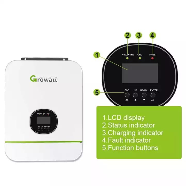 Growatt Hybrid Solar Inverter 5kw 3kw Single/Three Phase SPF 2000-5000TL Solar Power Inverter Price