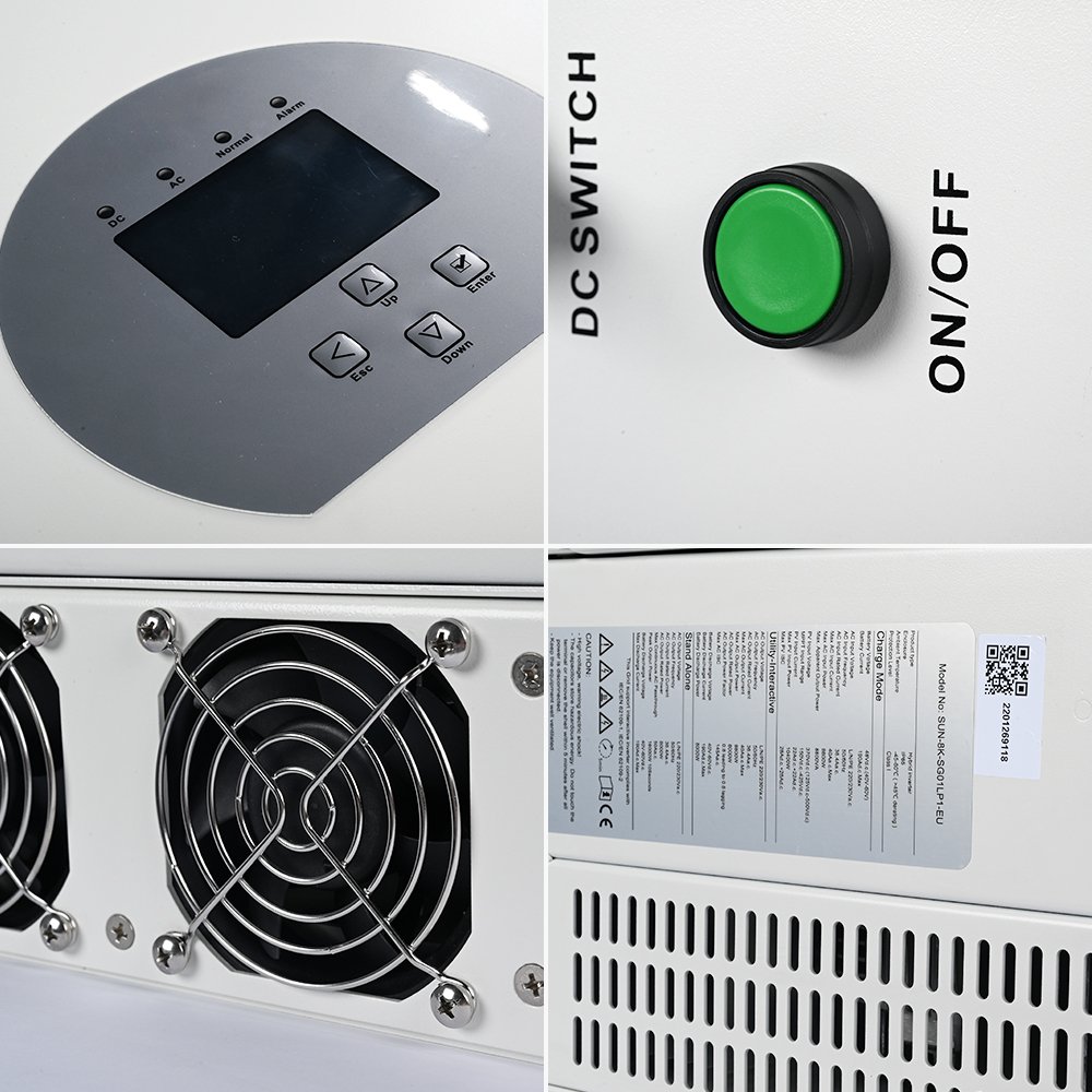 SunArk Solar Inverter Mppt 8Kw 8000Watt 10Kw 10Kva Hybrid Inverters