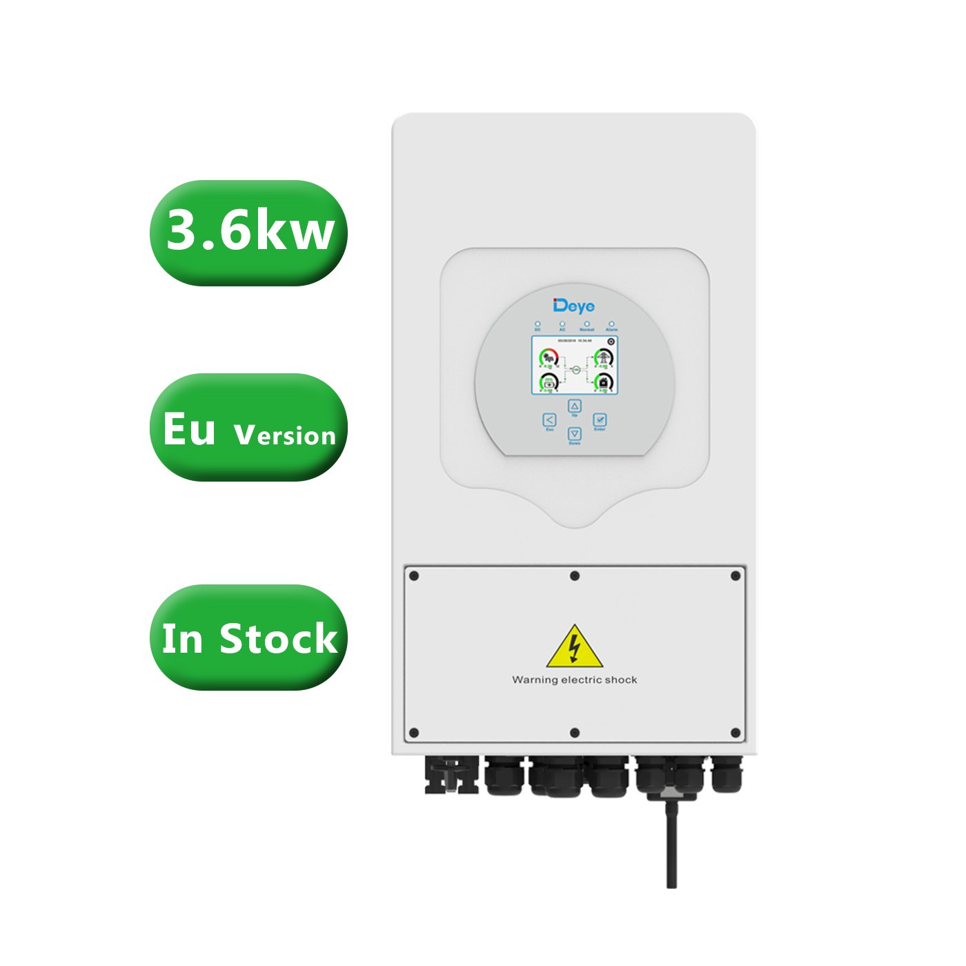 Eu Warehouse Deye Sun-3.6-sg03lp1-eu 3kw 3.6kw 5kw 6kw 10kw Single Phase Hybrid Solar Inverter