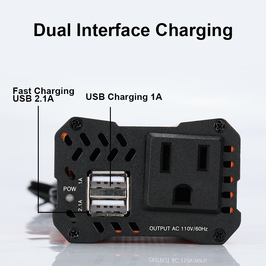 Hot 200W USB Converter 12V 220V AC 110v Pure Sine Wave Solar Panel off grid Car Power Inverter with EU US JP Socket